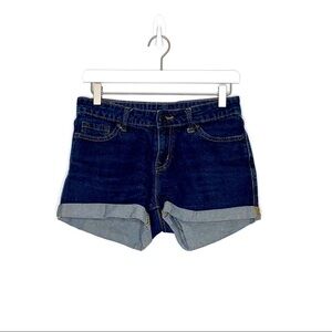 BDG Alexa Mid Rise Dark Wash Jean Shorts 26